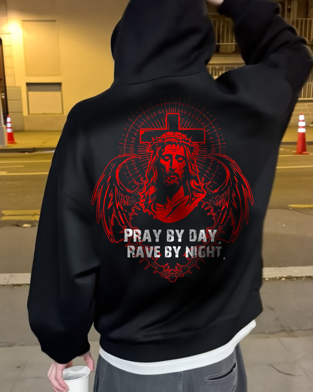 Rave by night - Oversized Hoodie